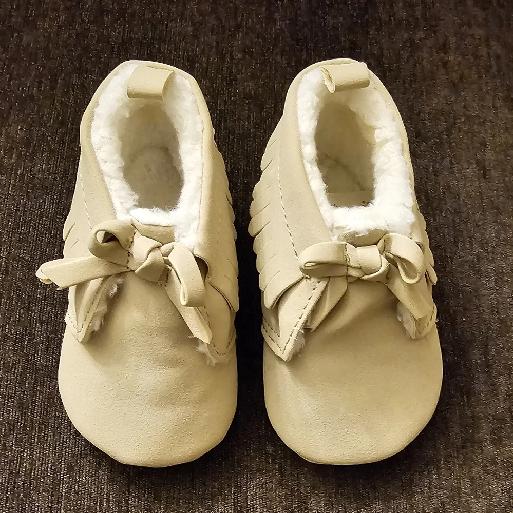 Child of Mine Tan Moccasins - 0-3 Months